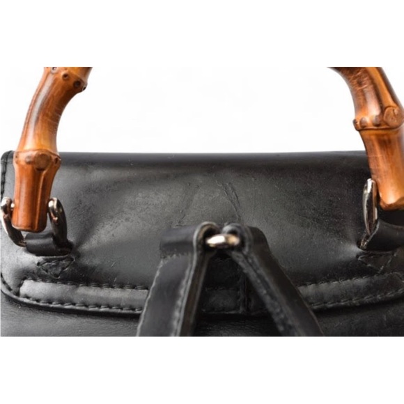 Gucci Black Backpack with Bamboo Accents main image 6